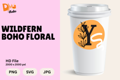 Wildfern Boho Floral Monogram Product Image 1