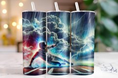 Baseball Lightning Tumbler Wrap | Sublimation | Tumblers Product Image 1
