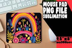 Black Beauty: Rainbow Sublimation Mouse Pad Artistry Product Image 1