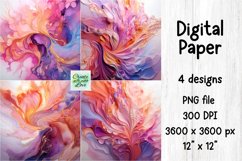 Abstract | Fluid Art | Digital Paper | PNG Background | Wall Product Image 1