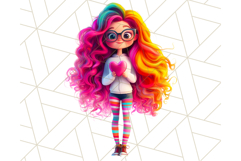 Teen Girl Clipart PNG, Fun Character Illustration Product Image 3