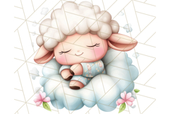 Sleeping Baby Animals PNG, Cozy Pajama Bedtime Clipart Png Product Image 3