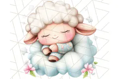 Sleeping Baby Animals PNG, Cozy Pajama Bedtime Clipart Png Product Image 3