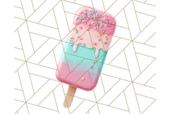 Pink and Mint Summer Clipart PNG Beach Icons, Summer Fun Png Product Image 3
