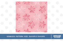 American 4th of July Patriotic Fireworks Seamless Pattern Product Image 2