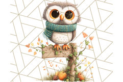 Cozy Autumn Animal Clipart, Fall Forest Critters PNG Product Image 3