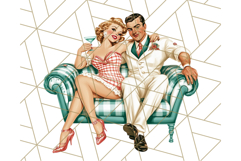 Vintage Glamorous Christmas Party Clipart PNG, Holiday Png Product Image 3