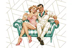 Vintage Glamorous Christmas Party Clipart PNG, Holiday Png Product Image 3