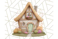 Whimsical Cottagecore Cottage PNG Clipart, Fairy House Png Product Image 3