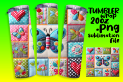 GREAT GIFT 20oz Tumbler Wrap , Patchwork Product Image 1