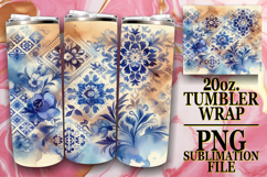 Unique horizons 20oz tumbler wrap, Watercolor Pattern Product Image 1