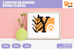 Canyon Blossom Boho Floral Monogram Product Image 1