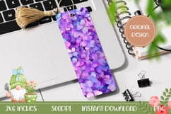 Purple Hydrangea Bookmark Printable, Floral Bookmark PNG Product Image 1