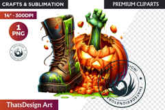 Halloween Character Boots - Spooky Gothic Clipart PNG Product Image 1