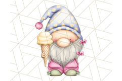 Ice Cream Gnome Clipart PNG Summer Dessert Art, Summer Gnome Product Image 3