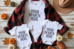 Christmas Family Matching Group Flat Lay T-Shirt Mockups Product Image 1