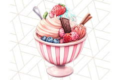 Pastel Sweet Treats Clipart, Ice Cream, Cakes, Donuts Png Product Image 3