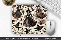 Halloween Vintage Mouse Pad, Halloween Mouse Pad PNG Design Product Image 1