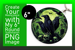 Whimsical Round Design Keychain PNG , Horror Halloween Product Image 1