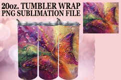 Teardrop Earrings with Glitter Butterfly Art 20oz Product Image 1