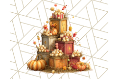 Autumn Circus Clipart Carnival Tent Fall PNG, Vintage Circus Product Image 3