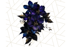 Gothic Floral PNG, Dark Aesthetic Flowers Clipart Print Product Image 3