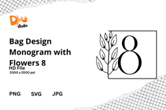 Bag Design Monogram with Flowers Product Image 1