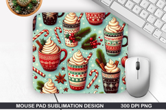 Christmas Mouse Pad Sublimation, Christmas Mouse Pad PNG Product Image 1