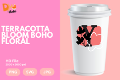 Terracotta Bloom Boho Floral Monogram Product Image 1