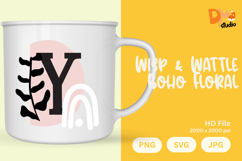 Wisp &amp; Wattle Boho Floral Monogram Product Image 1