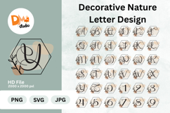 Decorative Nature Letter Design Monogram Product Image 1