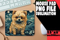 Artistic Dog Mouse Pad - Abstract Sublimation Product Image 1