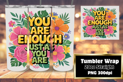 FASHIONABLE 20oz Tumbler Design , Flower Quote Product Image 1