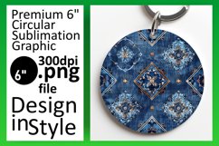 Whimsical Petal Patterns: Sublimation Keychain &amp; Car Coaster Product Image 1