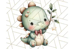 Christmas Dinosaur Party Png, Dino Clipart PNG Product Image 3