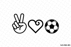 Peace Love Football Svg | Game Day Svg | Sport Svg | Svg Product Image 1