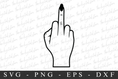 Middle Finger| SVG Cut files | Cricut Product Image 1