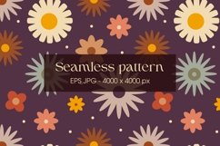 60s Retro floral pattern | 60s vintage floral pattern Product Image 1