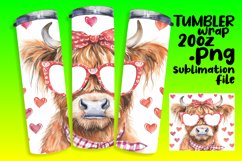 Enchanting Watercolor Cow Pattern, Love Product Image 1
