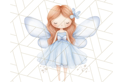 Pastel Blue Fairy Garden Clipart, Enchanted Cottagecore Png Product Image 3