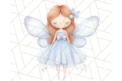 Pastel Blue Fairy Garden Clipart, Enchanted Cottagecore Png Product Image 3