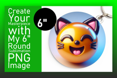 Creative Circle PNG for Car Coasters , 3D Emoji Product Image 1