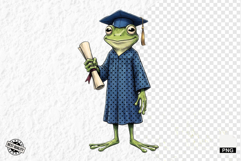 Whimsical Graduation Frogs PNG Clipart Product Image 1