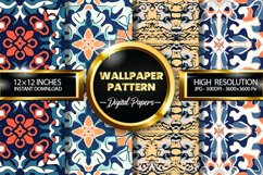 Wallpaper Pattern Digital Papers - 04 Variations Product Image 1