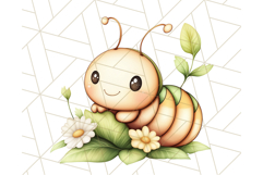 Cute Caterpillar Clipart PNG, Spring Bug Illustrations Product Image 3