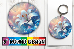 Blissful Keychain Sublimation, 3D Flower Product Image 1