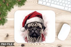 Christmas Dog Sublimation Mouse Pad PNG Design Product Image 1