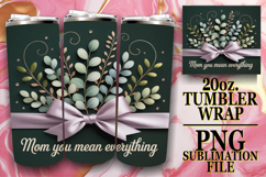 Bright Days 20oz tumbler wrap, Mother's Day Product Image 1