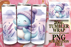 LUMINOUS ADVENTURES 20oz TUMBLER WRAP, Cute Dino Product Image 1