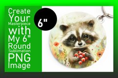 Watercolor Animal Floral Round Design Designs PNG Product Image 1